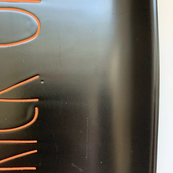 Rae Dunn Halloween Black Platter Tray TRICK OR TREAT Orange Large Letter - Picture 7 of 7